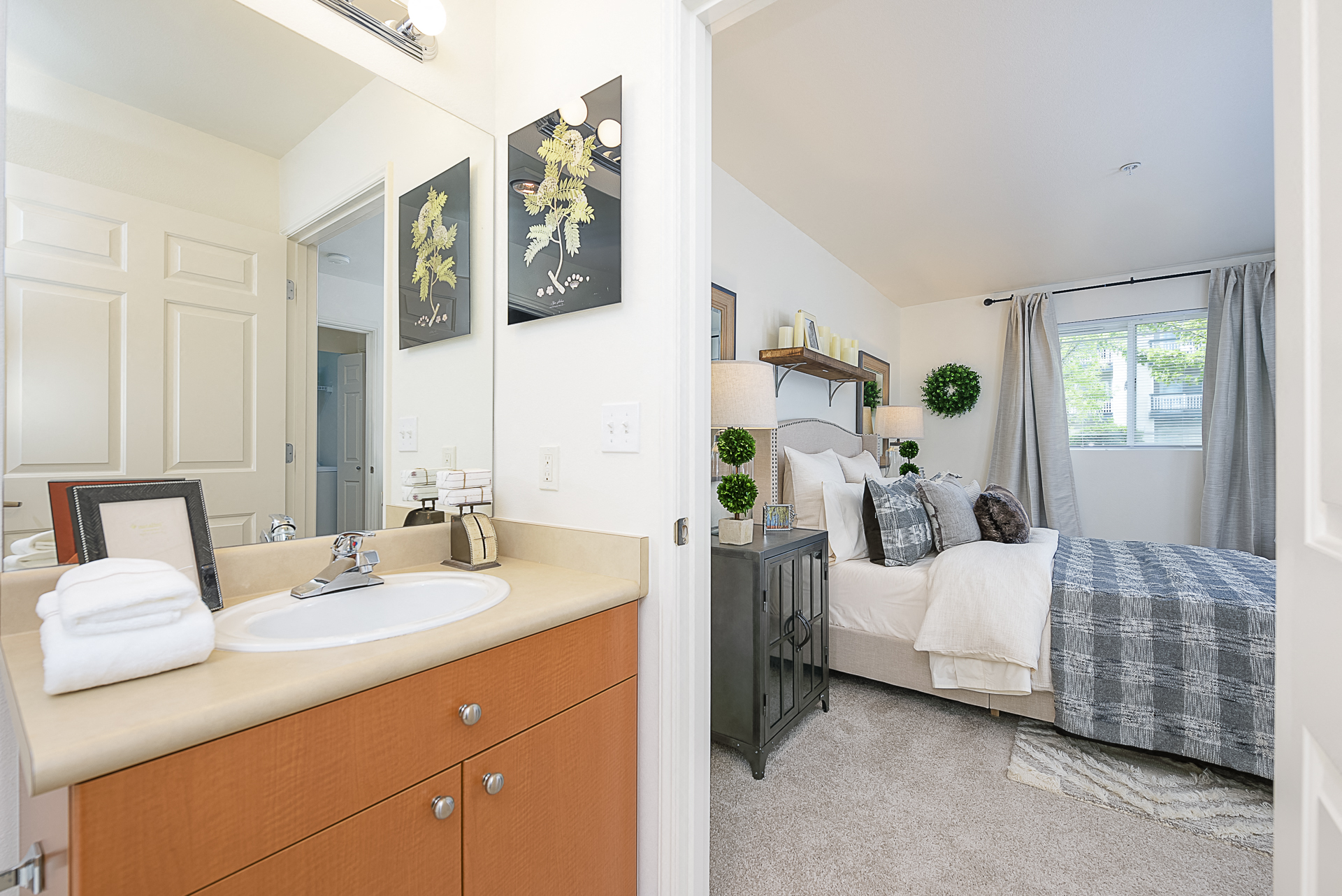 Evans Creek at Woodbridge Master Bedroom View From Bathroom