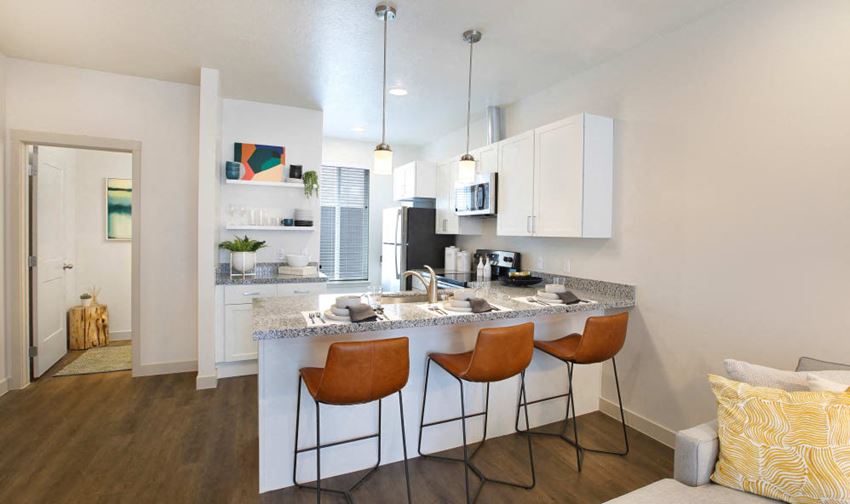 Strata99 Townhomes Apartments Kitchen Counter and Seats - Photo Gallery