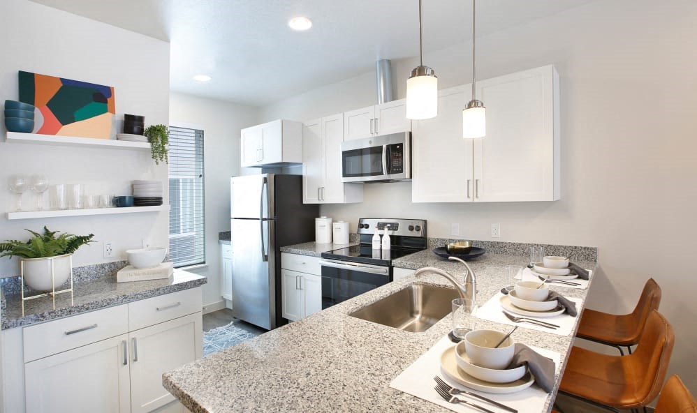 Strata99 Townhomes Apartments Kitchen and Countertop