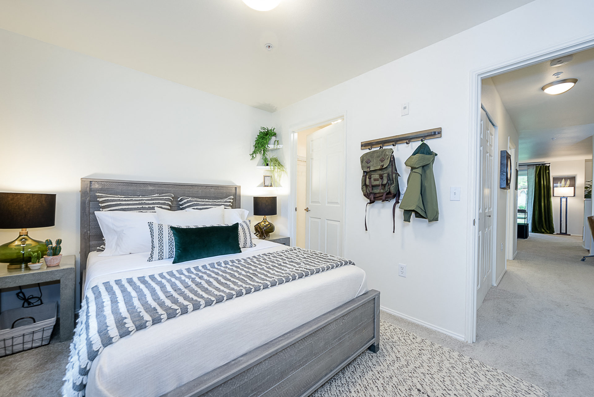 Evans Creek at Woodbridge Second Bedroom With Hallway View