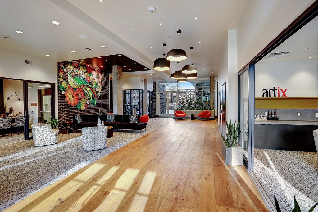 a view of the lobby from the entrance