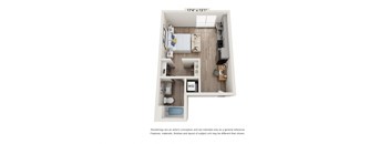 281 Willow Apartments Fossil 3D Floor Plan