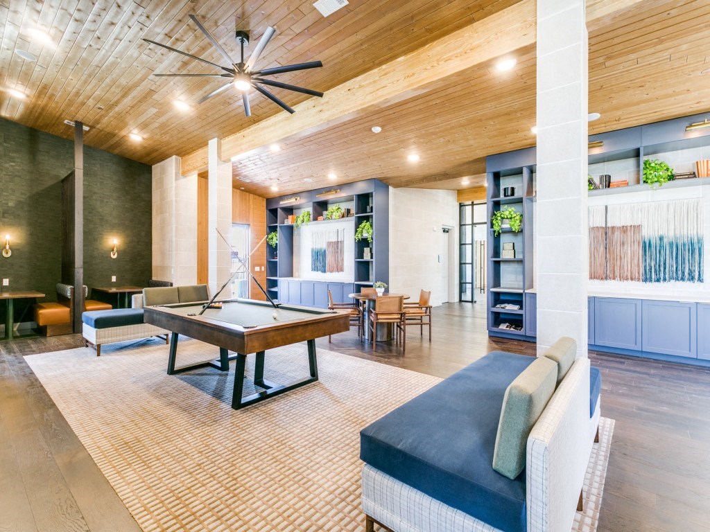 the preserve at ballantyne commons clubhouse with a billiards table