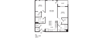 TriVista on Speer 2A0 Floor Plan