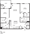 TriVista on Speer 2A2 Floor Plan