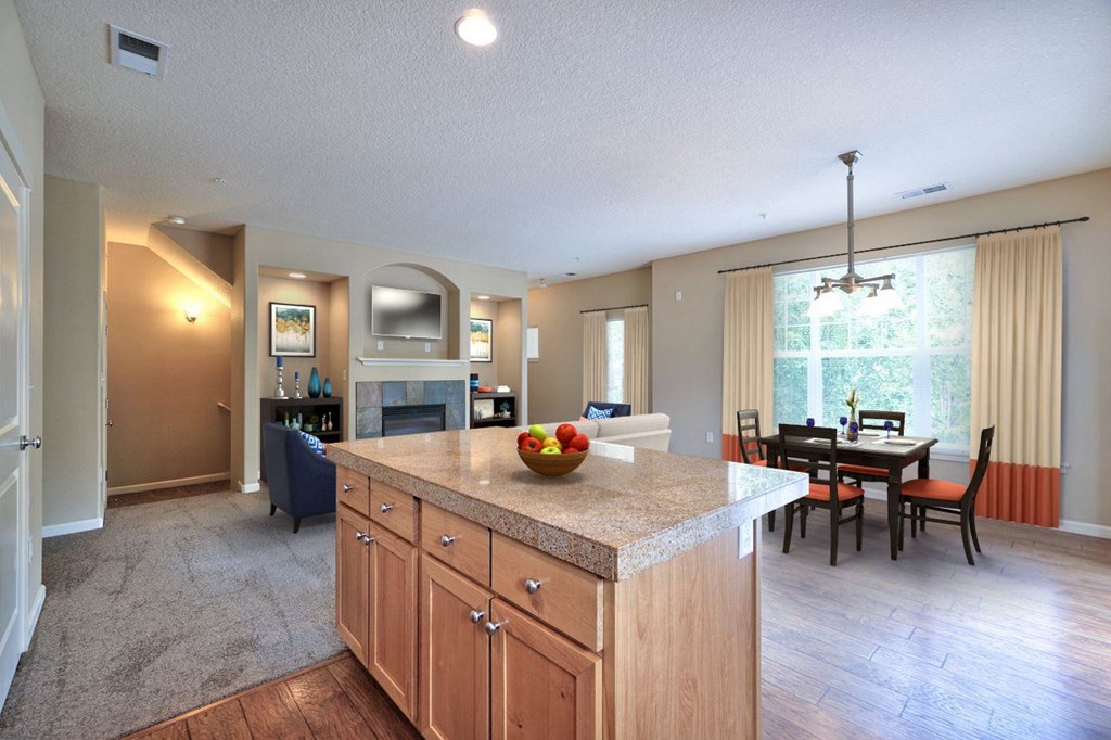 Washougal, WA Lookout at the Ridge Apartments staged kitchen  and dining room