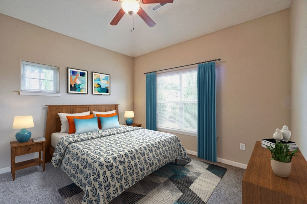 Washougal, WA Lookout at the Ridge Apartments staged Bedroom 1