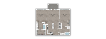 a floor plan of a room with a bedroom and a bathroom
