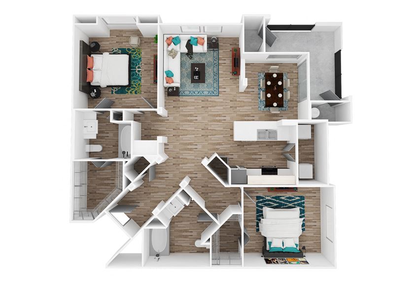Zone Luxe Apartments Force Floor Plan