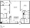 TriVista on Speer 2B3 Floor Plan