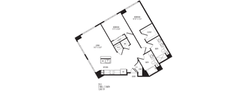 2E0 Floor Plan at TriVista on Speer, Colorado, 80204