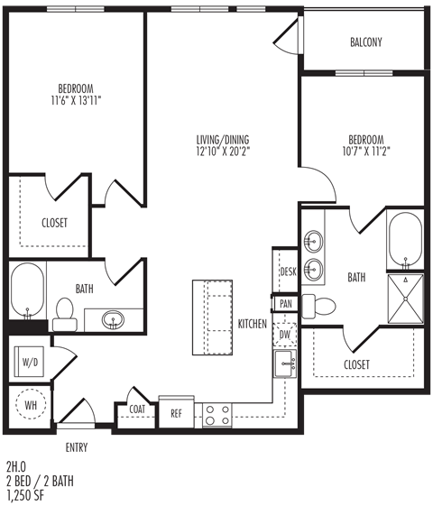 TriVista on Speer 2H0 Floor Plan