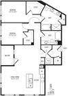 TriVista on Speer 2J0 Floor Plan