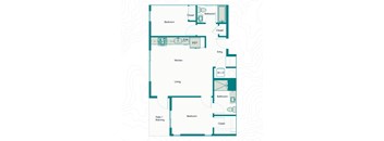 Bo Apartments 2x2 B Floor Plan
