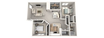 Keelers Corner Pine A 3D Floor Plan