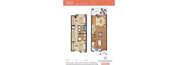 Evergreen at Delta Ridge Apartments 2.2 TH Floor Plan