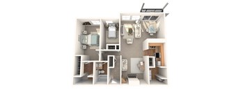 Yarrowood Highlands 2 Bed 2 Bath Floor Plan