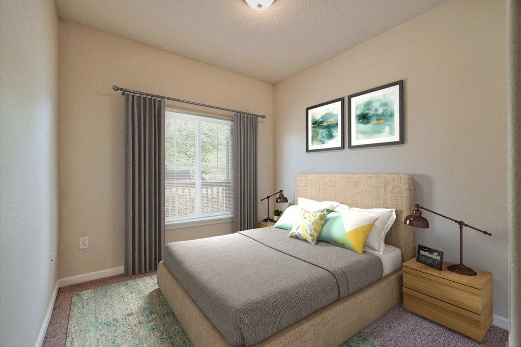 Creekview Crossing Apartments staged two-bedroom bedroom 2