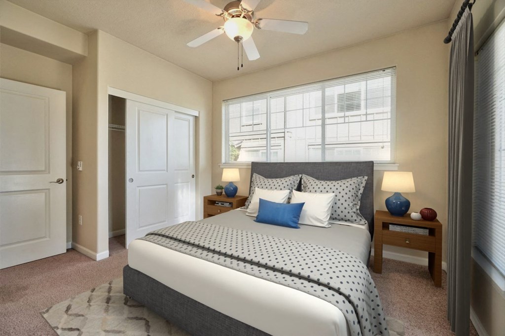 Creekview Crossing Apartments staged two-bedroom bedroom