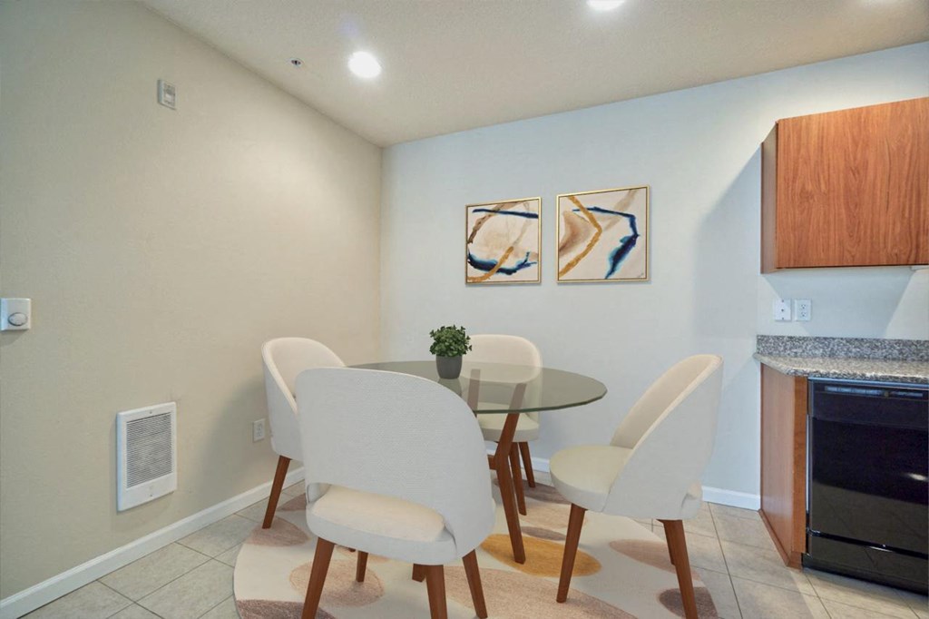 Creekview Crossing Apartments staged two-bedroom dining room