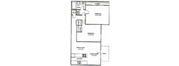 Ventana Apartments and Townhomes 2x1 Floor Plan