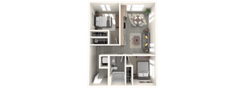 Tilian 2x1 A 3D Floor Plan