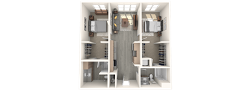 Tilian 2x2 A 3D Floor Plan