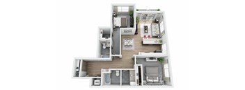 Boathouse Apartments 2 Bed G Floor Plan