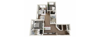 Boathouse Apartments 2x2 K Floor Plan