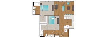 Main Street Flats 2x2 A Floor Plan