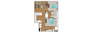 Main Street Flats 2x2 B Floor Plan