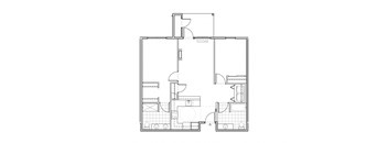 The Elwood Apartments Aspen Two Bedroom Two Bathroom Floor Plan