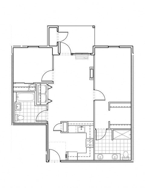 The Elwood Apartments Birch Two Bedroom Two Bathroom Floor Plan