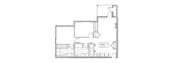 The Elwood Apartments Cedar Two Bedroom Two Bathroom Floor Plan