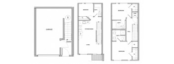 Ash and River 3 Bed 3 Bath B Floor Plan