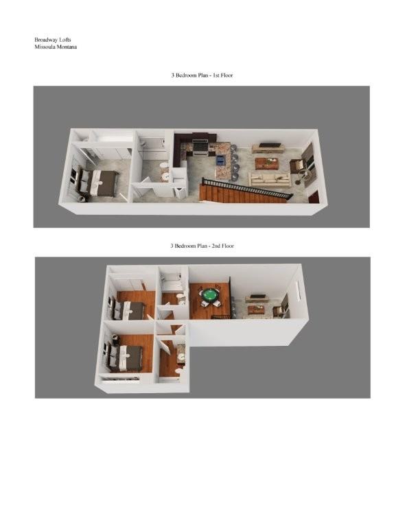 A 3 bedroom plus 2nd floor plan of a Breawhawk Loth house.