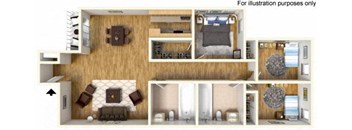 Park in Idlewild 3D floor plan 3x2