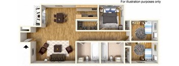 Park in Idlewild 3D floor plan 3x2