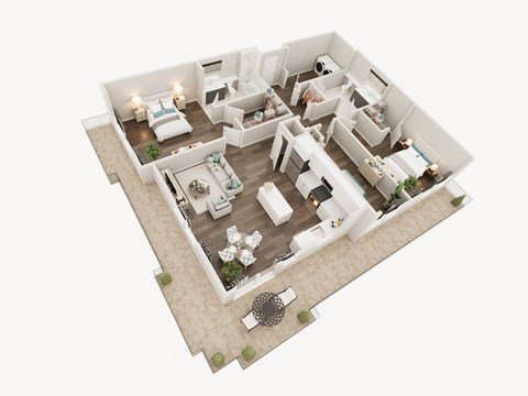 LUX Apartments 3D 3-2C