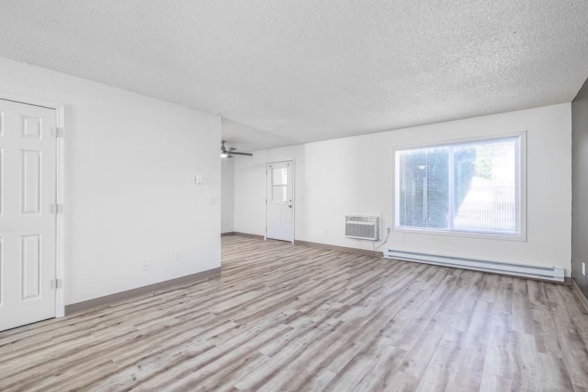 Hood Manor Apartments Living Room with Hardwood Flooring - Photo Gallery