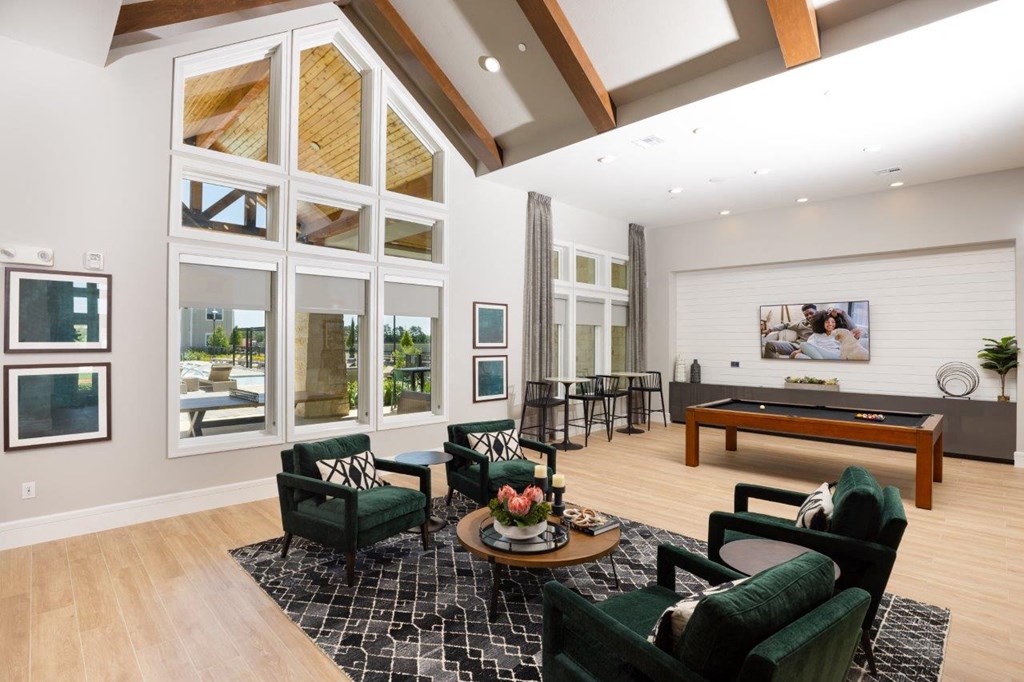 Allora New Forest Apartments Clubhouse Seating and Game Room