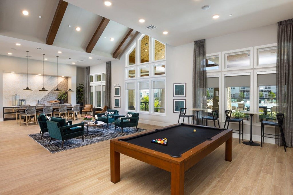 the clubhouse at the wyndham apartments in lubbock, tx.