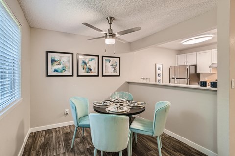 Align Apartments Model Dining Room and Kitchen