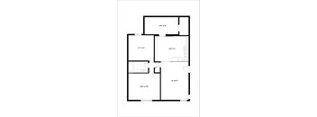 Morain Estates Apartments 2x1 C Floor Plan