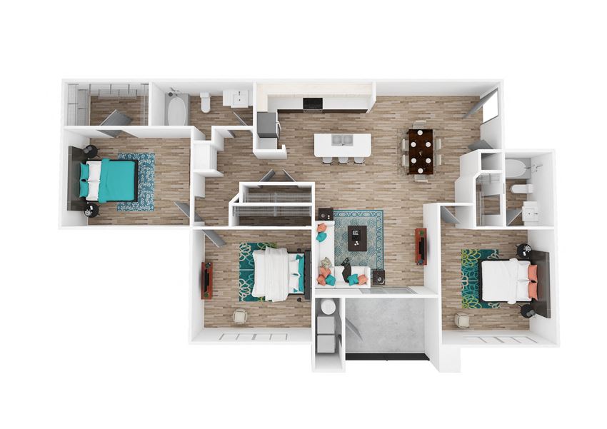 Zone Luxe Apartments Power Floor Plan