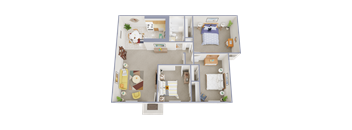 3B Floor Plan at Icon on Pima, Tucson