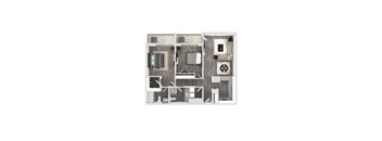 a1 floor plan  1 bedroom with 1 bath  129