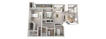 Keelers Corner Dogwood B 3D Floor Plan