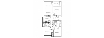 Spring Hollow Three Bedroom Two Bathroom Floor Plan
