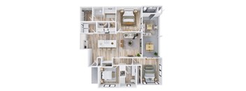 3 Bedroom Floor Plan at Aerie La Cholla, Arizona, 85741